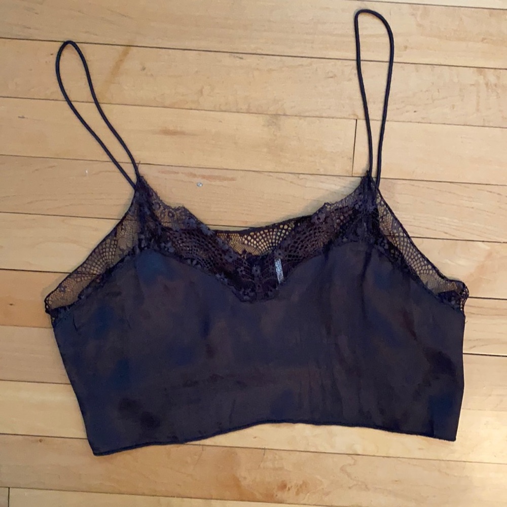 Free People Gray Silky Tank